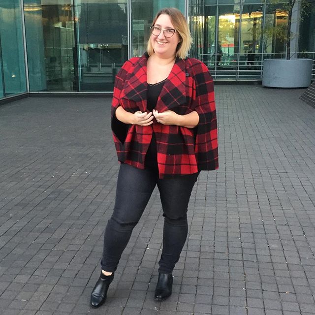 Two Fall Trends in One: Plaid and Capes