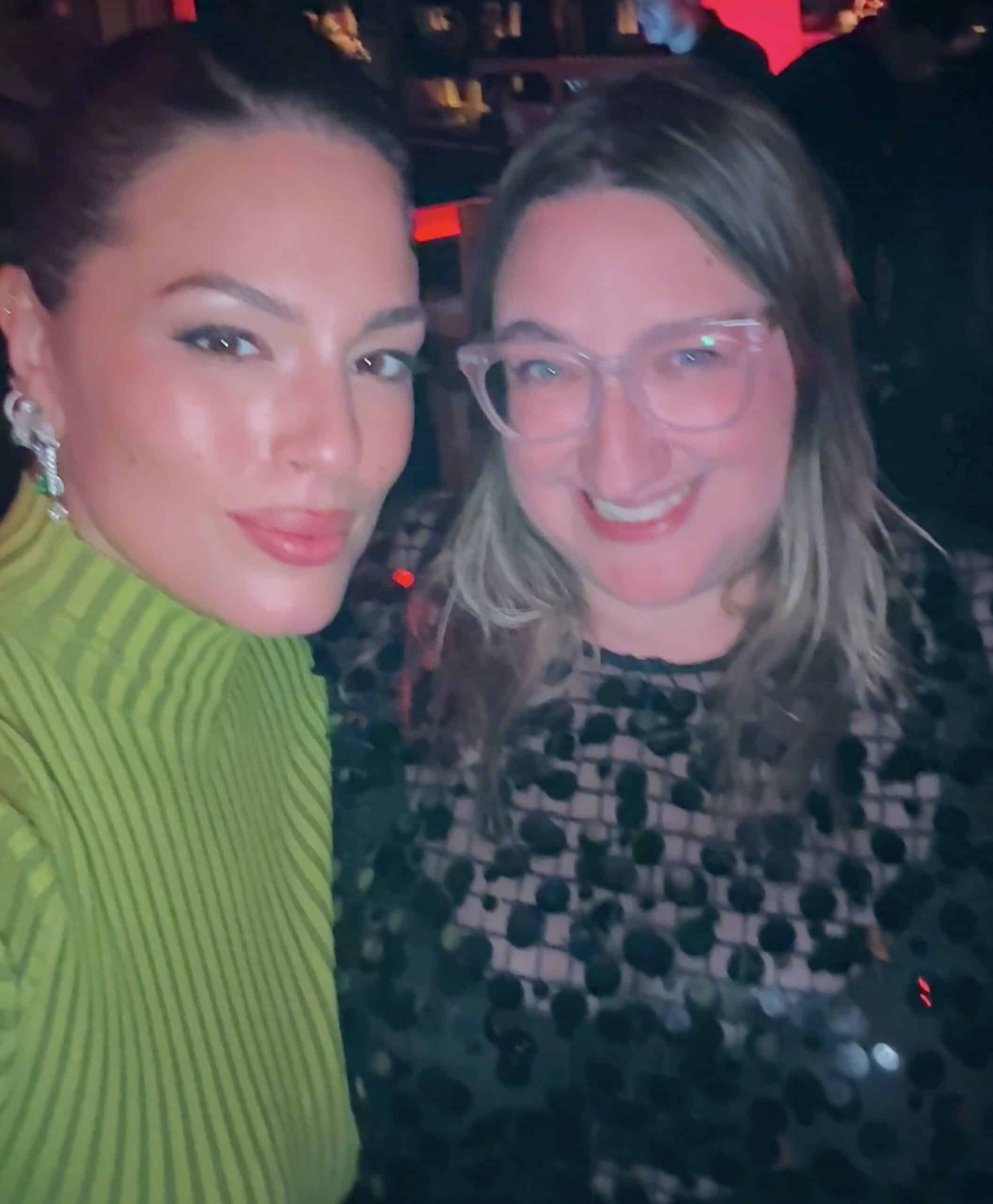 Author Sarah Chiwaya with Ashley Graham at her JCPenney collection launch party